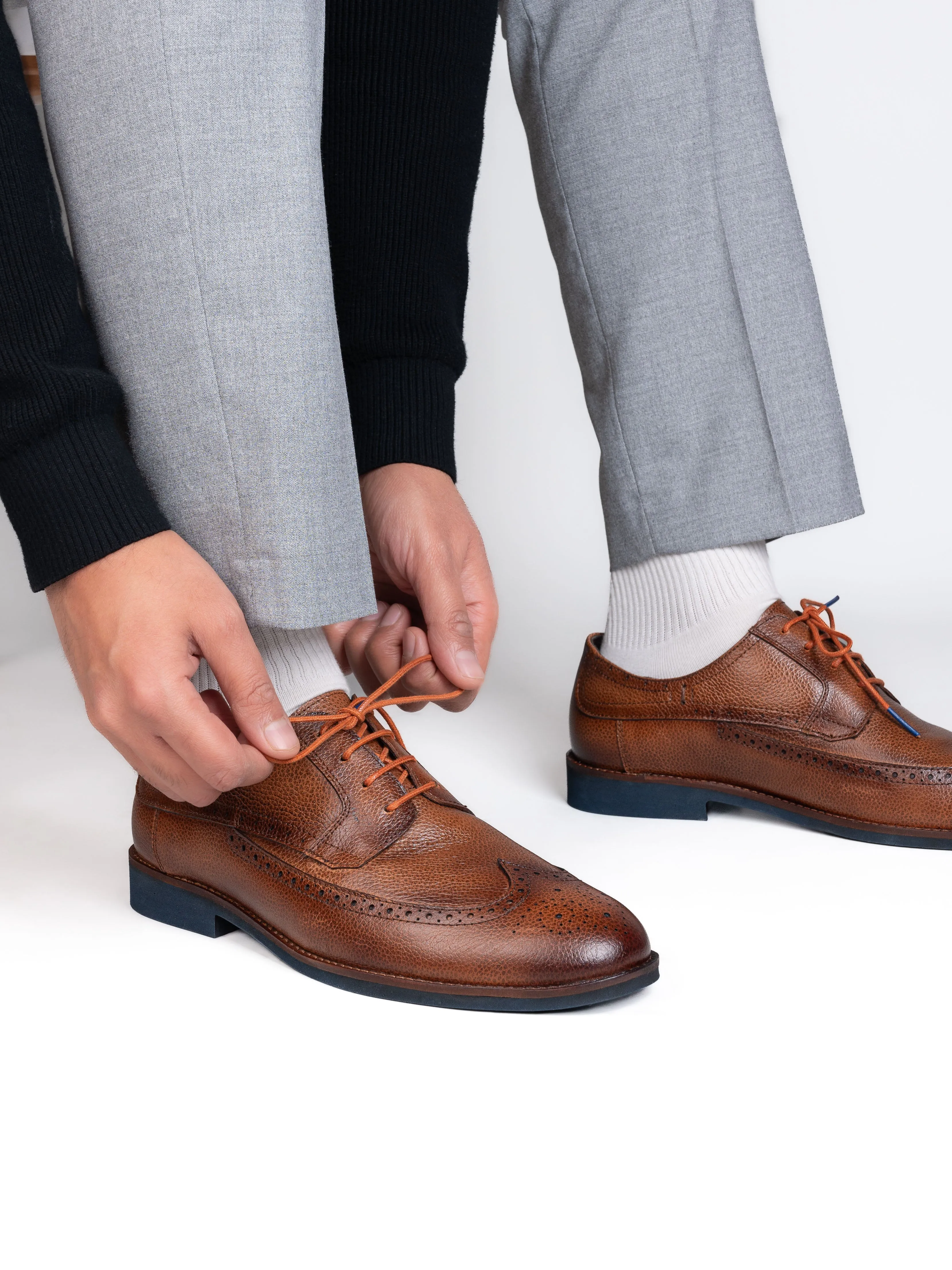 Alberto Torresi Horwik Series Tan Mild Leather Brogue shoe