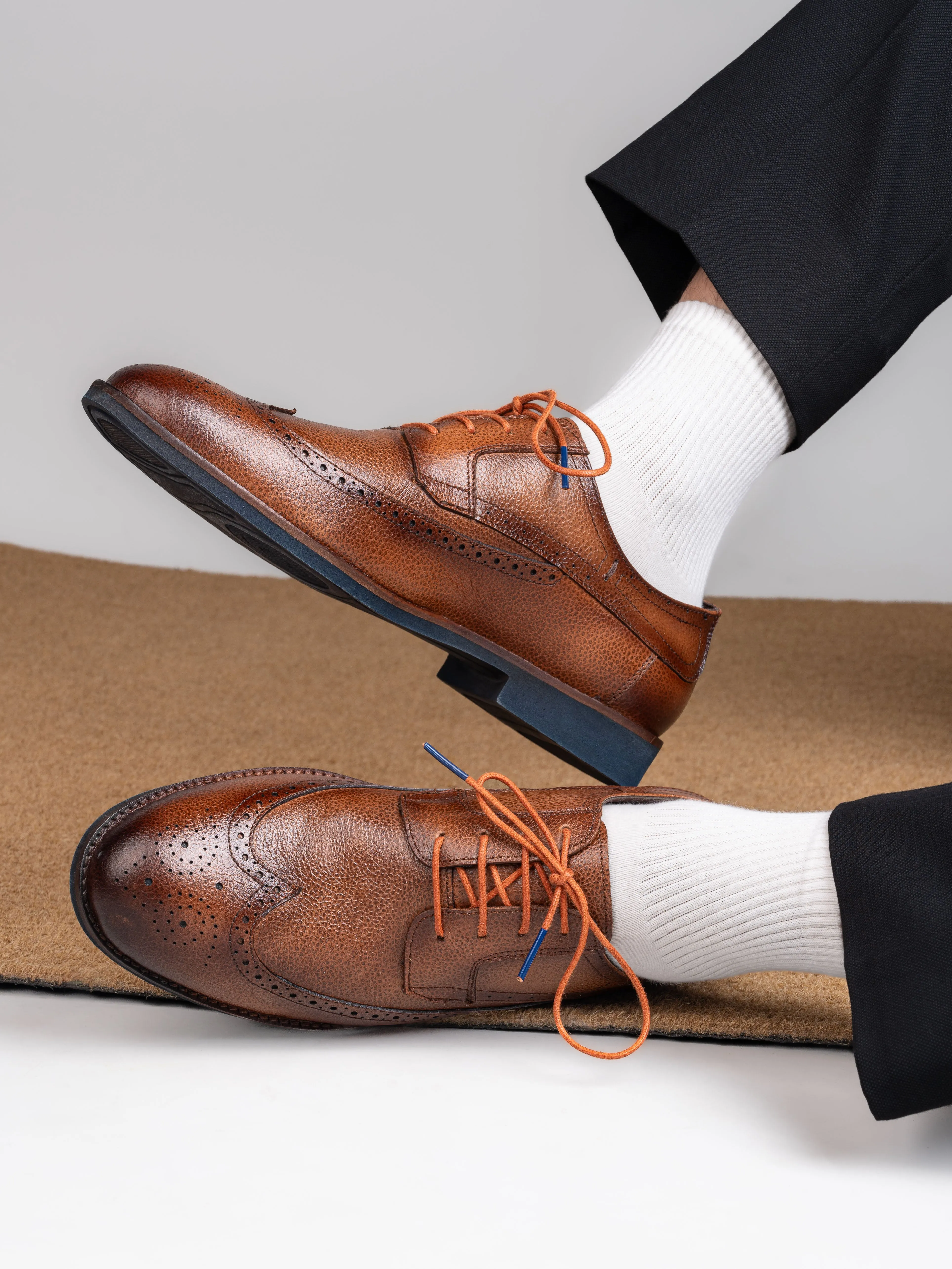 Alberto Torresi Horwik Series Tan Mild Leather Brogue shoe