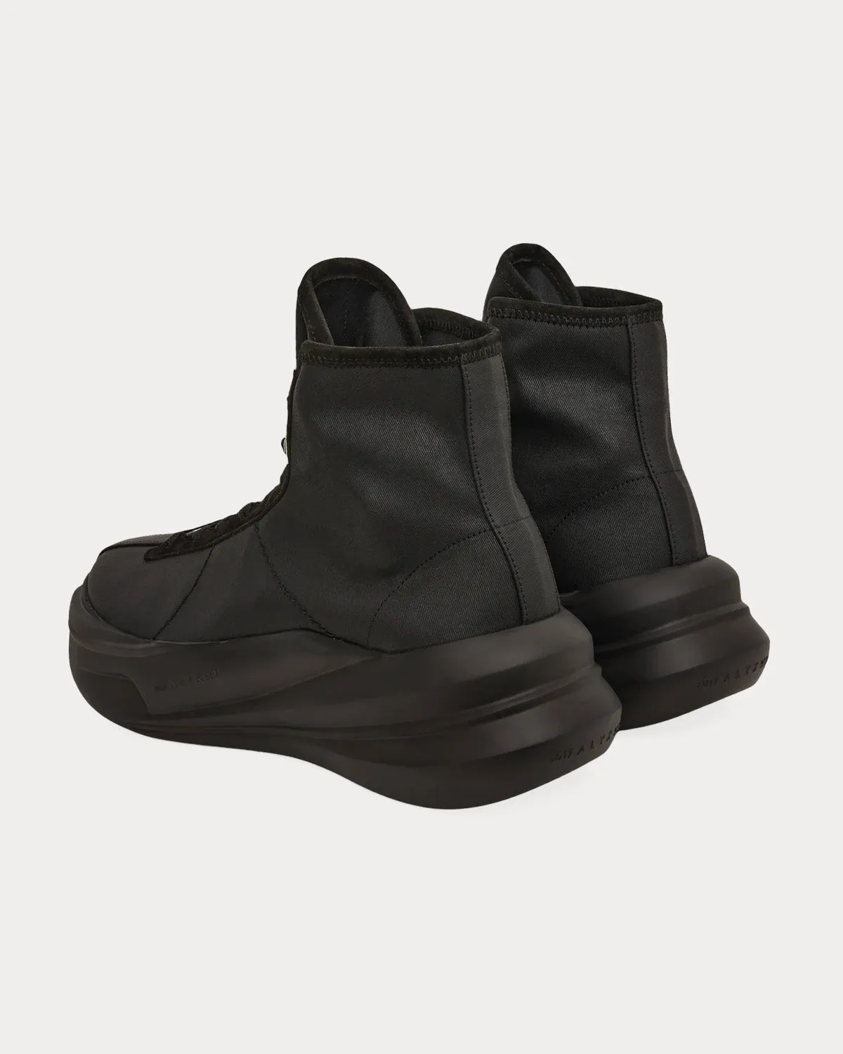 Aria Treated Canvas Black High Top Sneakers