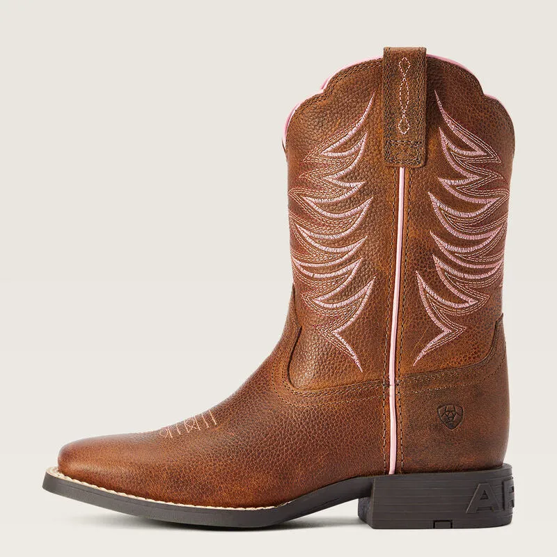 Ariat Kid’s Firecatcher Rowdy Brown Square Toe