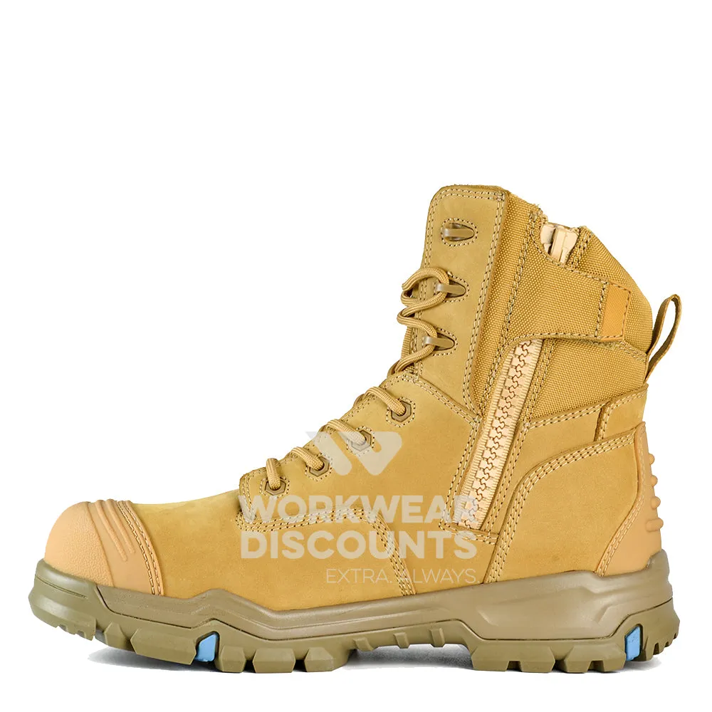 Bata Marto Scuff Cap High Cut Zip Lace Safety Boots Wheat