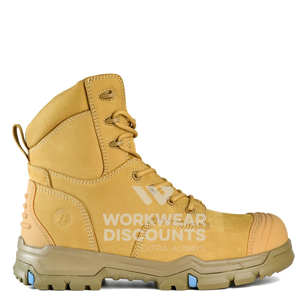 Bata Marto Scuff Cap High Cut Zip Lace Safety Boots Wheat