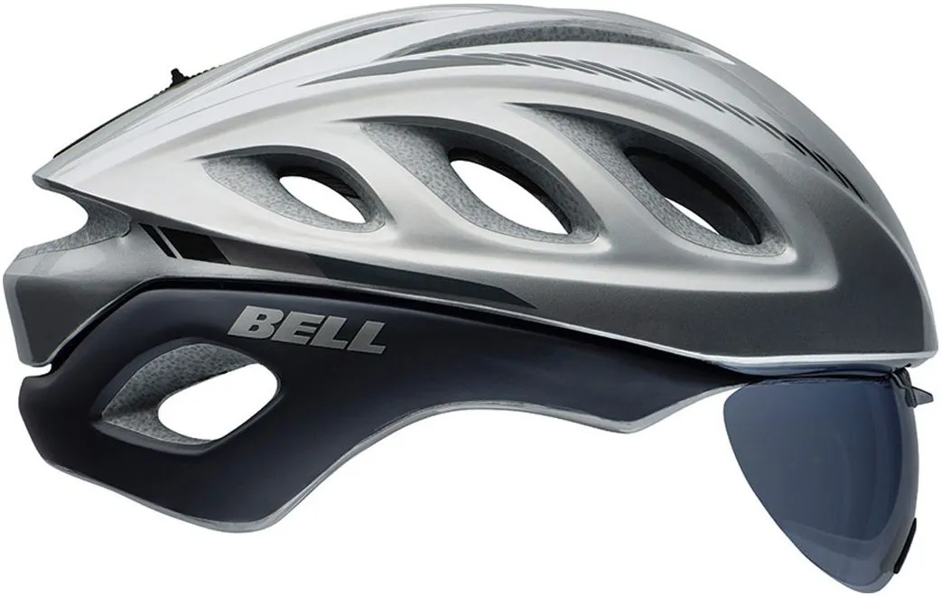Bell Star Pro Aero Road Helmet - With Shield - Silver Marker