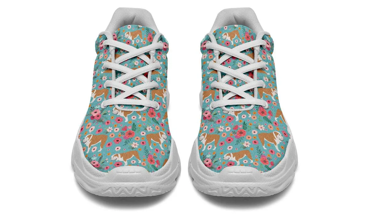 Bulldog Flower Chunky Sneakers