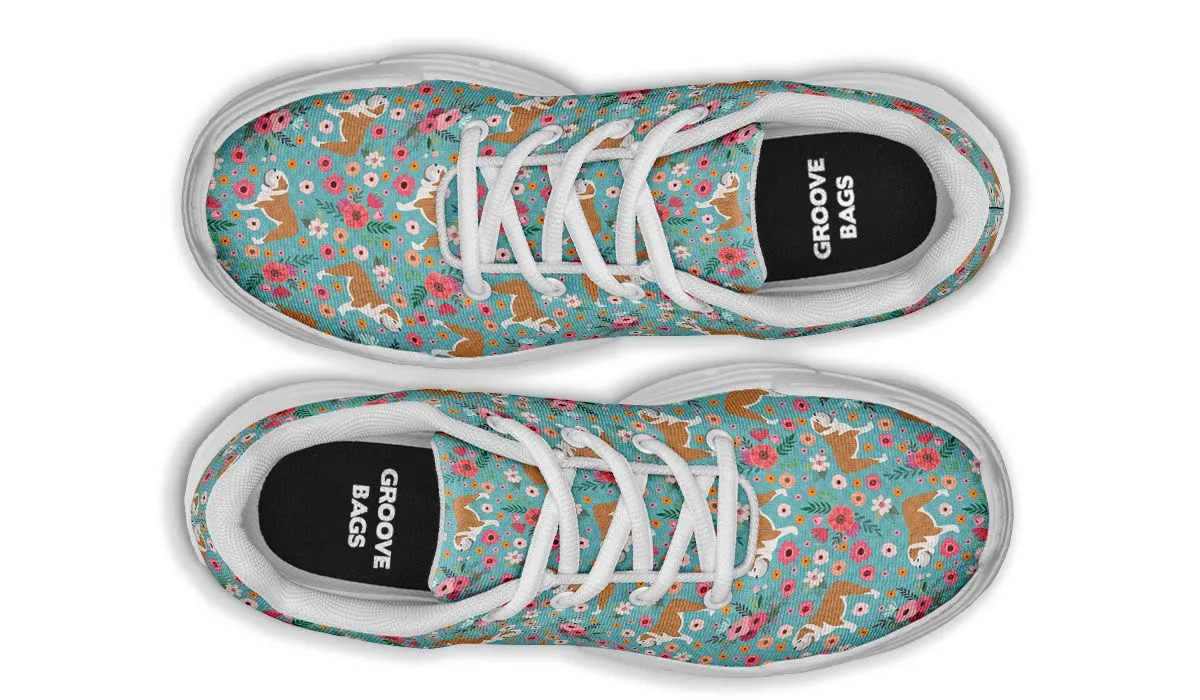Bulldog Flower Chunky Sneakers