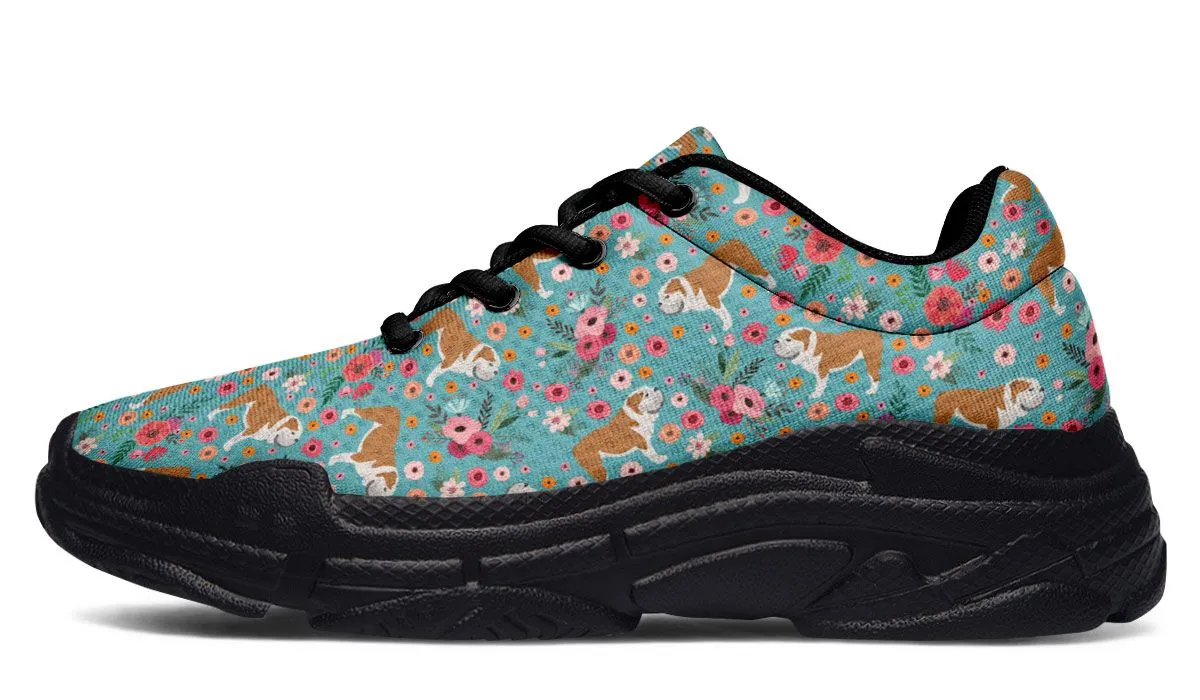 Bulldog Flower Chunky Sneakers