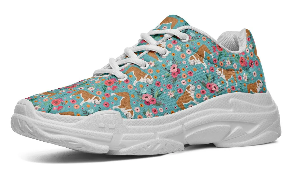 Bulldog Flower Chunky Sneakers