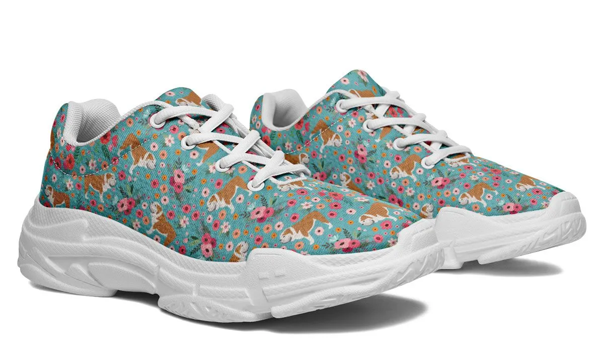 Bulldog Flower Chunky Sneakers