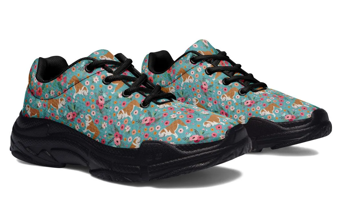 Bulldog Flower Chunky Sneakers