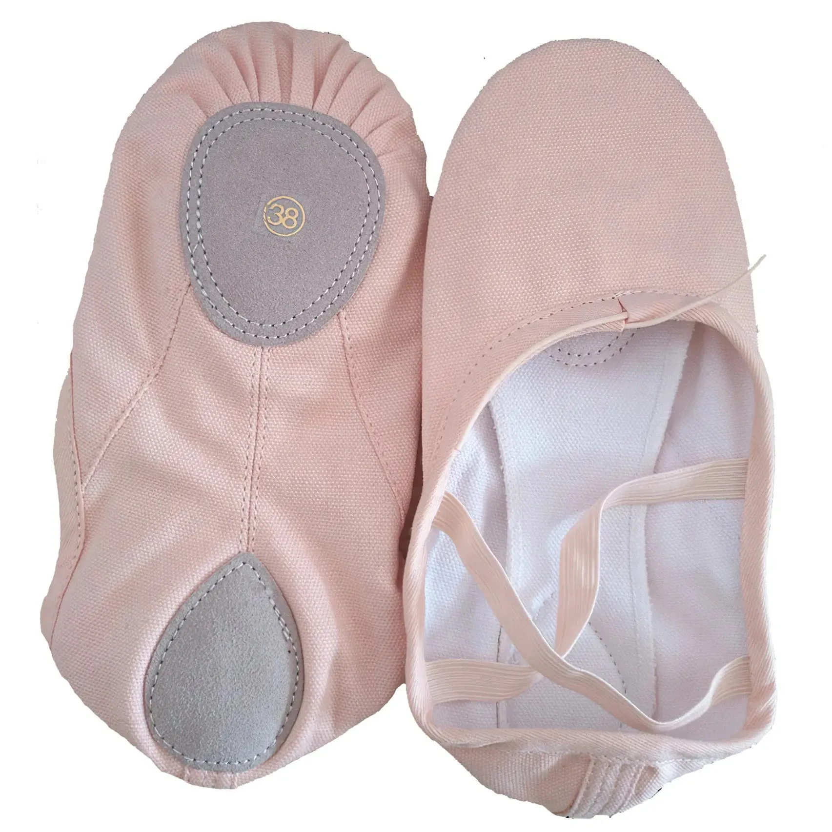 Canvas Split Sole Ballet Flats with String