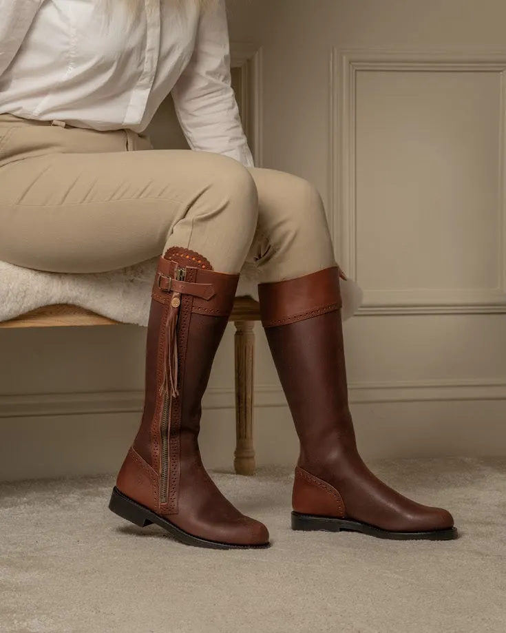 Classic Spanish Riding Boots Flat Sole