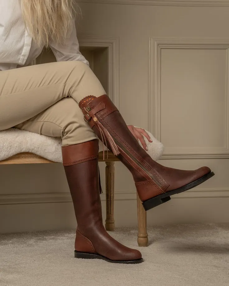 Classic Spanish Riding Boots Flat Sole