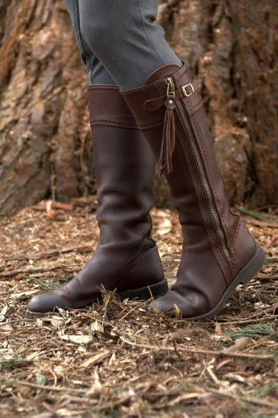 Classic Spanish Riding Boots Flat Sole