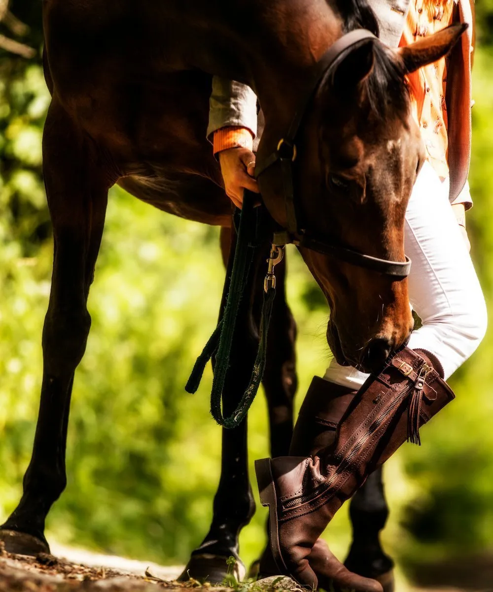 Classic Spanish Riding Boots Flat Sole