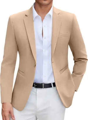 COOFANDY Mens Casual Blazer Slim Fit Suit Jacket Lightweight One Button Business Sport Coats