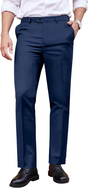 COOFANDY Men's Classic Fit Dress Pants Flat Front Straight Formal Pants Wrinkle Free Expandable Waist Suit Pants COOFANDY Men's Classic Fit Dress Pants Flat Front Straight Formal Pants Wrinkle Free Expandable Waist Suit Pants