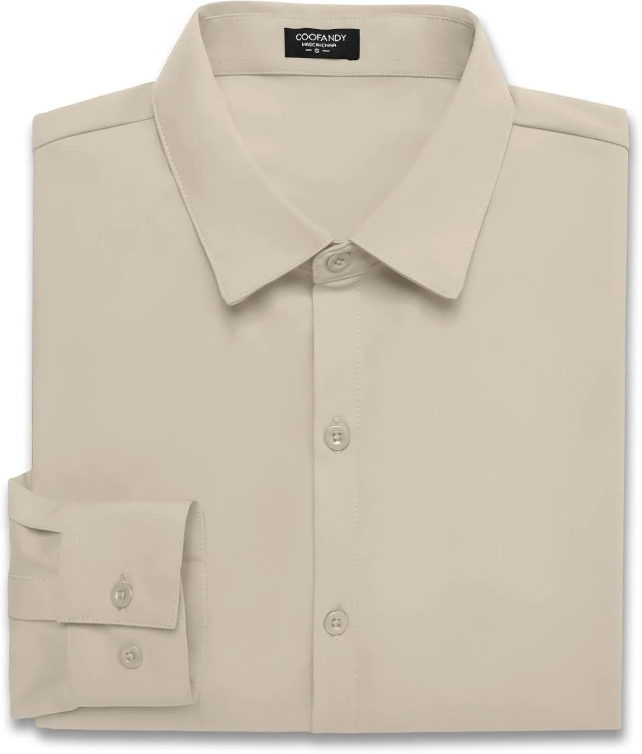COOFANDY Men's Muscle Fit Dress Shirts Wrinkle-Free Long Sleeve Casual Button Down Shirts