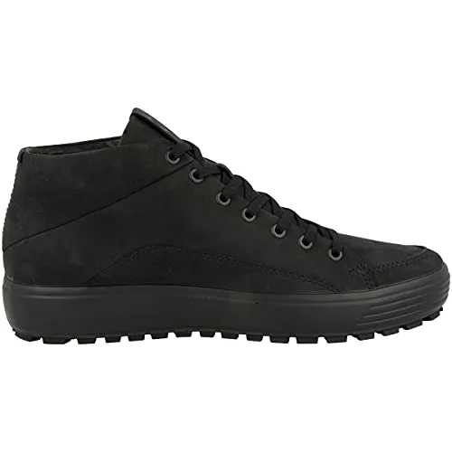 ECCO Men's Soft 7 Tred Urban Bootie Hydromax Water-Resistant Sneaker, Black Nubuck, 10-10.5
