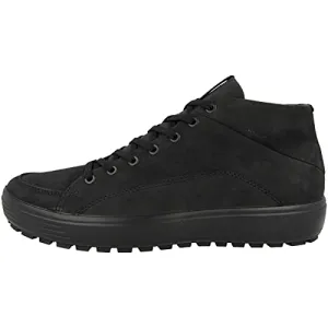 ECCO Men's Soft 7 Tred Urban Bootie Hydromax Water-Resistant Sneaker, Black Nubuck, 10-10.5
