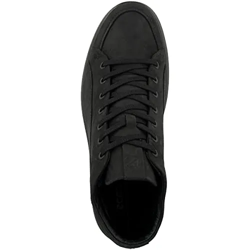 ECCO Men's Soft 7 Tred Urban Bootie Hydromax Water-Resistant Sneaker, Black Nubuck, 10-10.5
