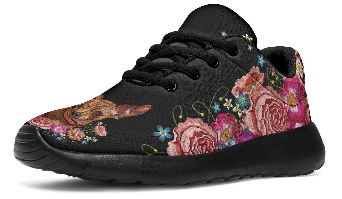 Embroidery Chihuahua Sneakers
