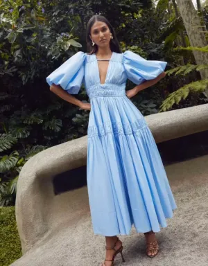 Fallingwater Gathered Midi Dress