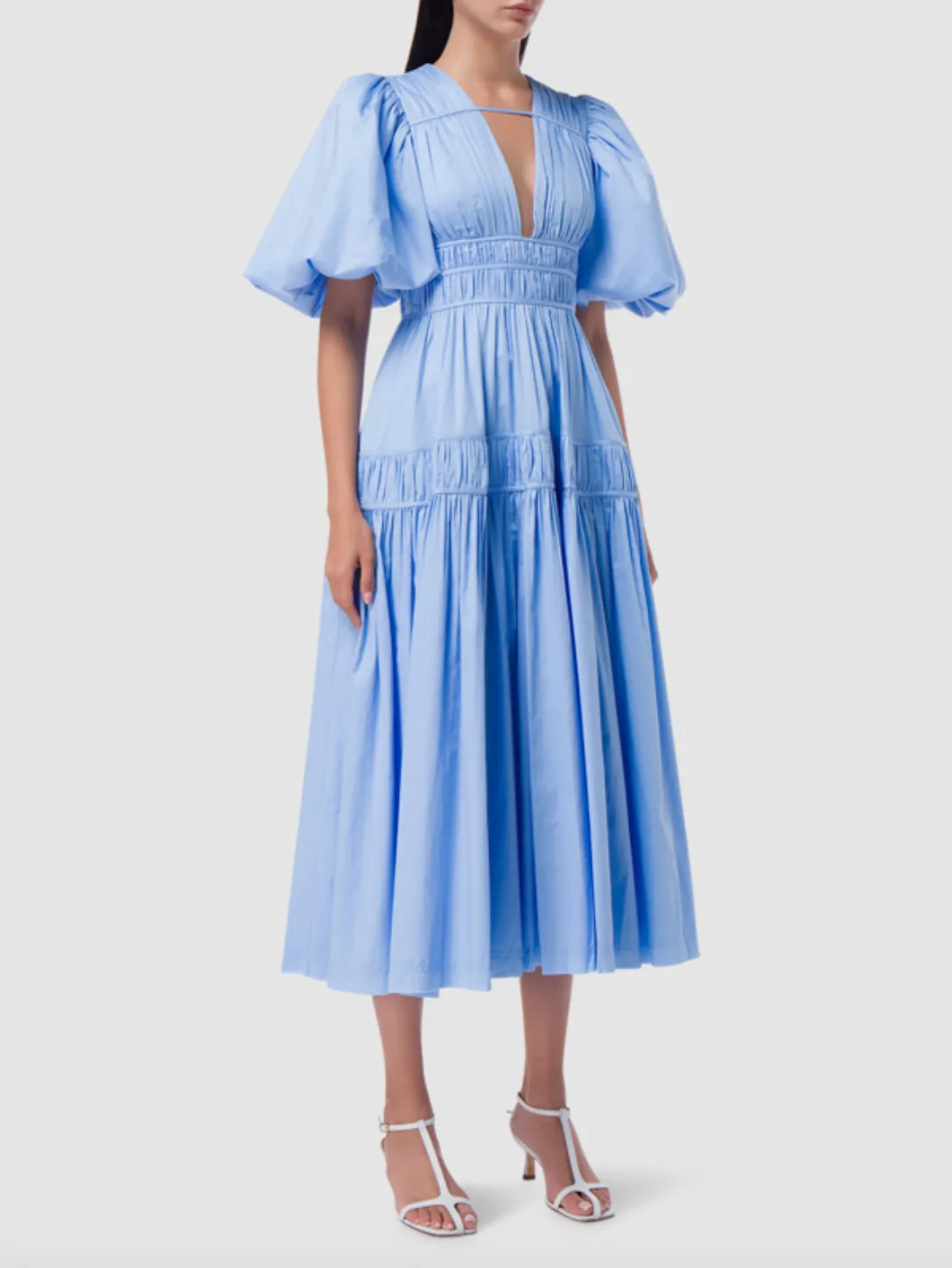 Fallingwater Gathered Midi Dress