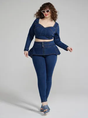 Fashion To Figure - Draya Skinny Jeans with Peplum Belt