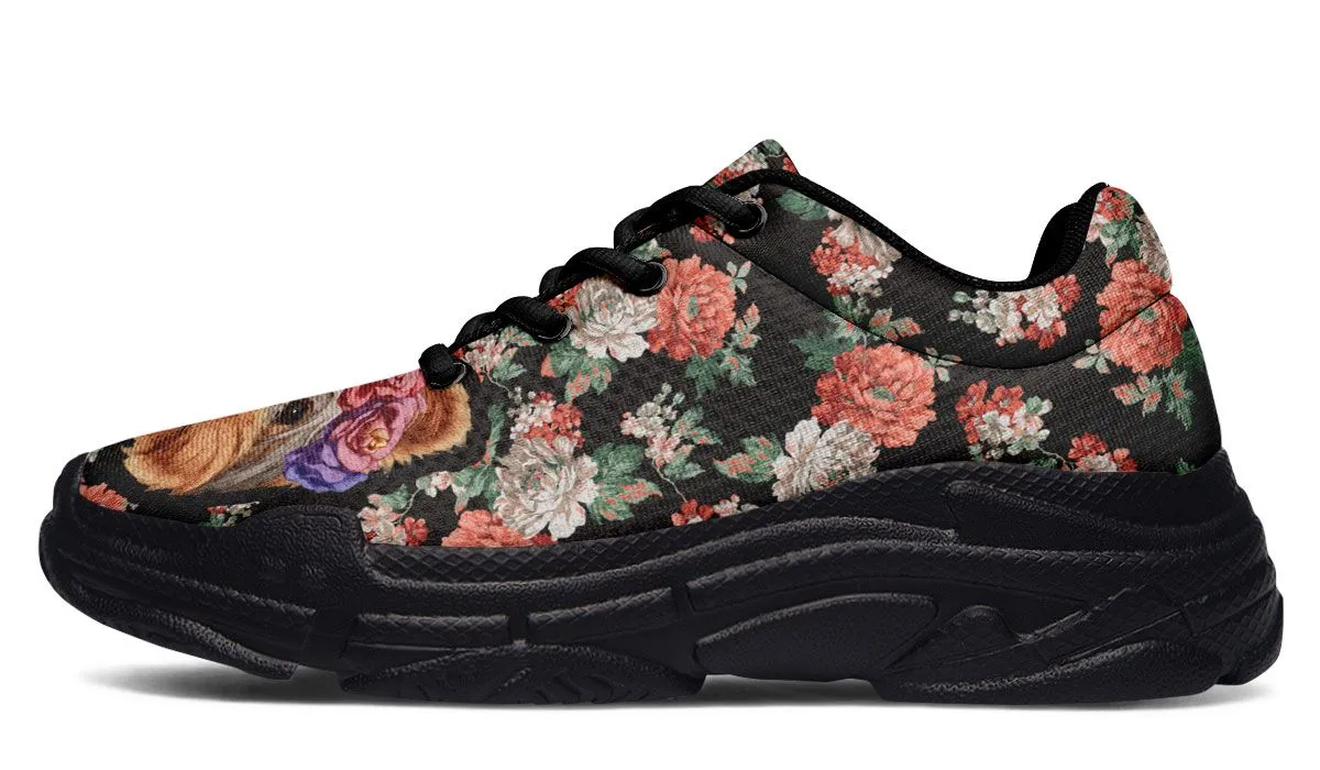 Floral Yorkie Chunky Sneakers