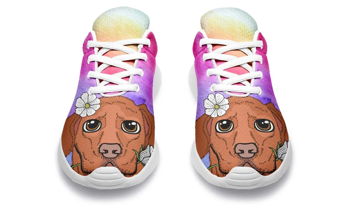 Fun Floral Vizsla Sneakers