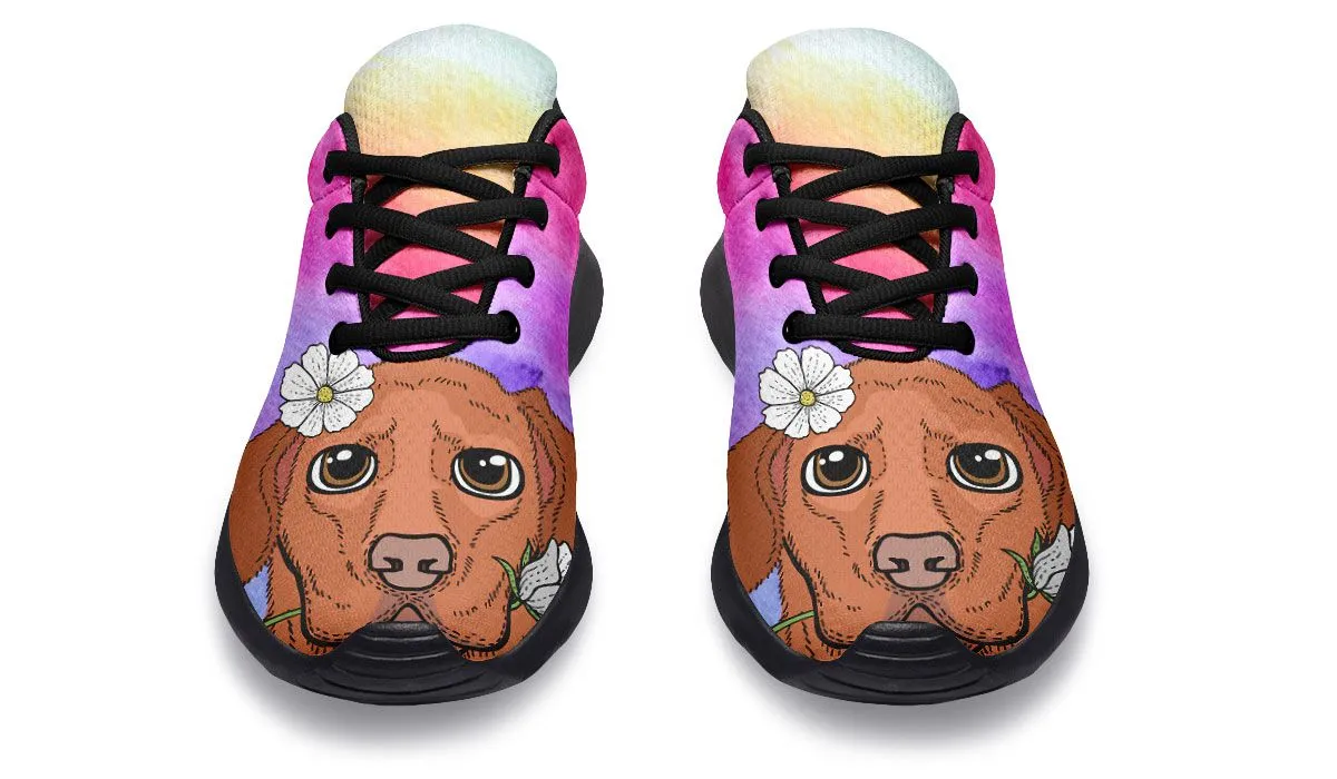 Fun Floral Vizsla Sneakers