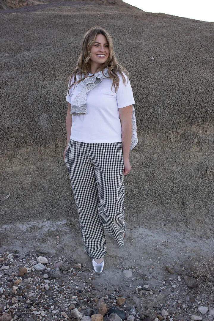 Galveston Black and White Gingham Pants