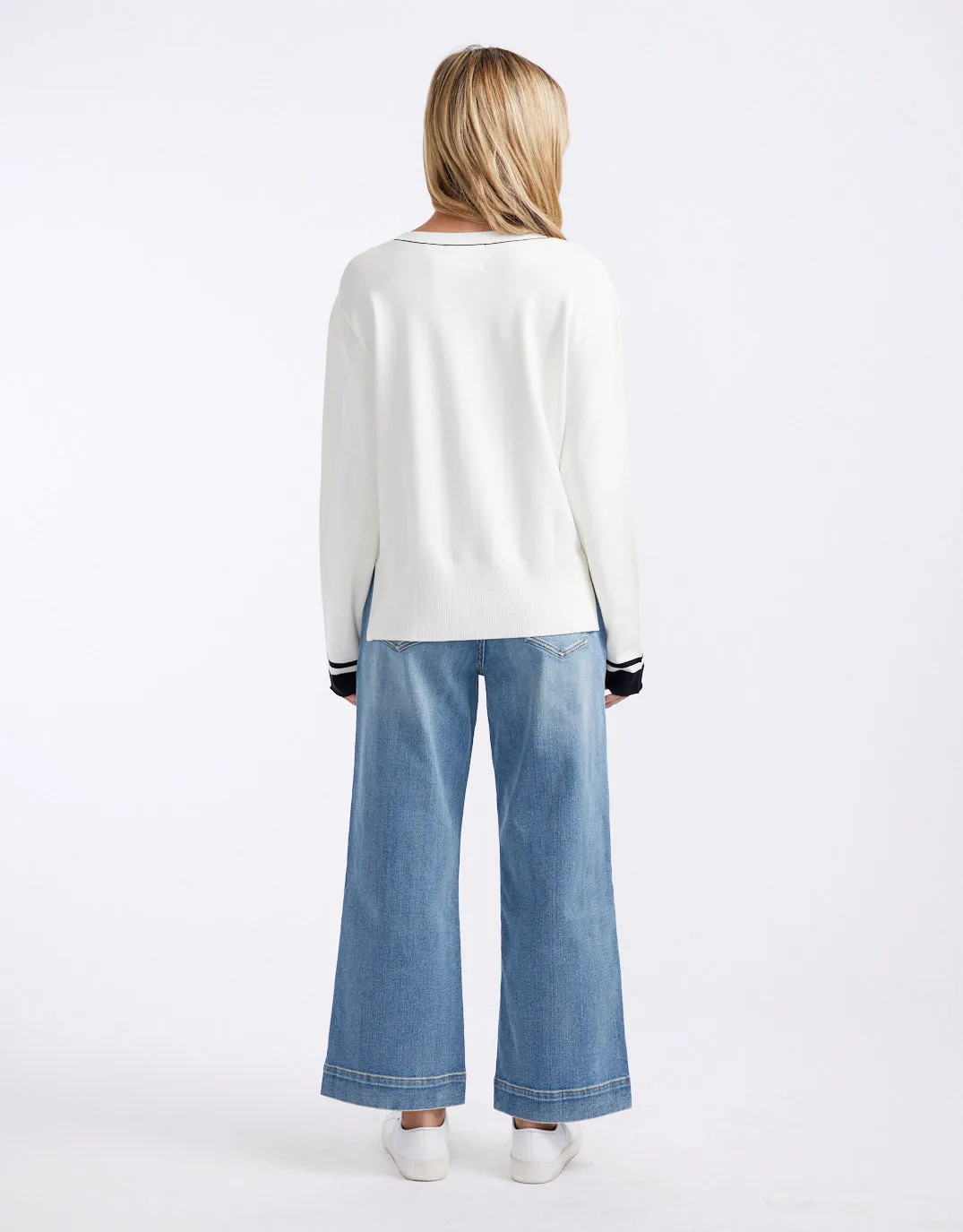 Giselle Lightweight Knit Top - White