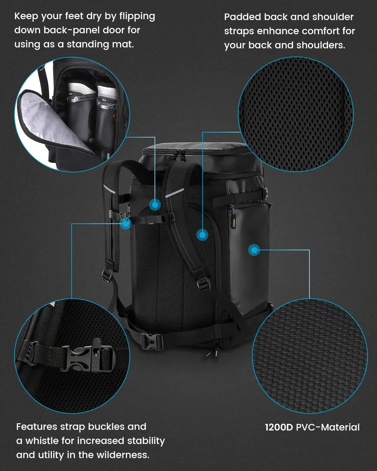 Gonex 50L Ski Boot Bag Backpack