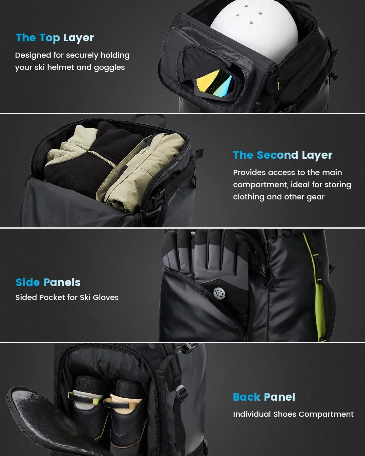 Gonex 50L Ski Boot Bag Backpack