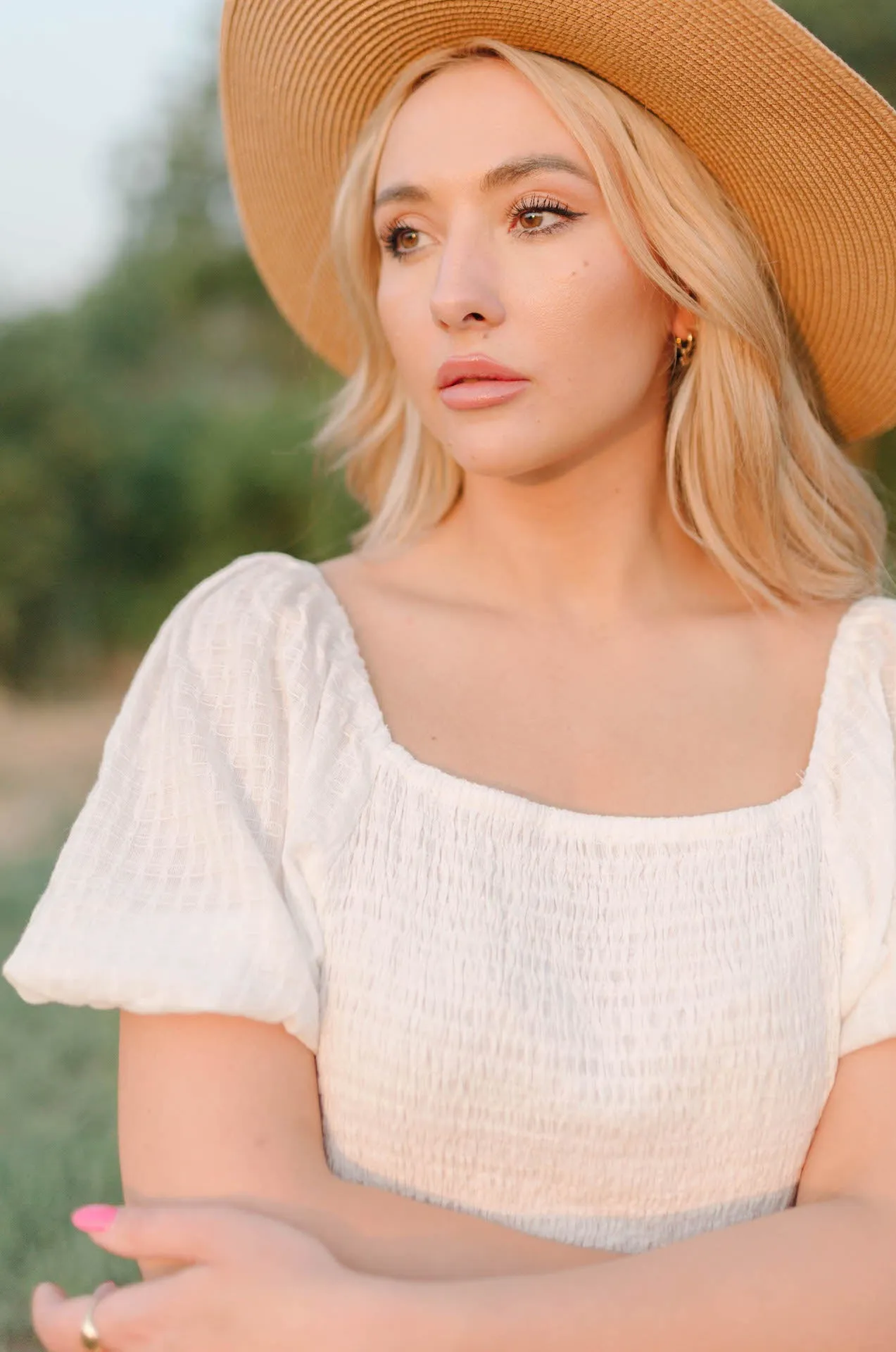 Haylie White Midi Dress