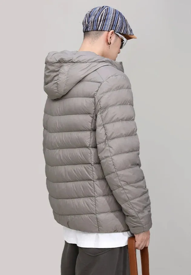 Hooded Quilted Lightweight Puffer Jacket with Slim Fit