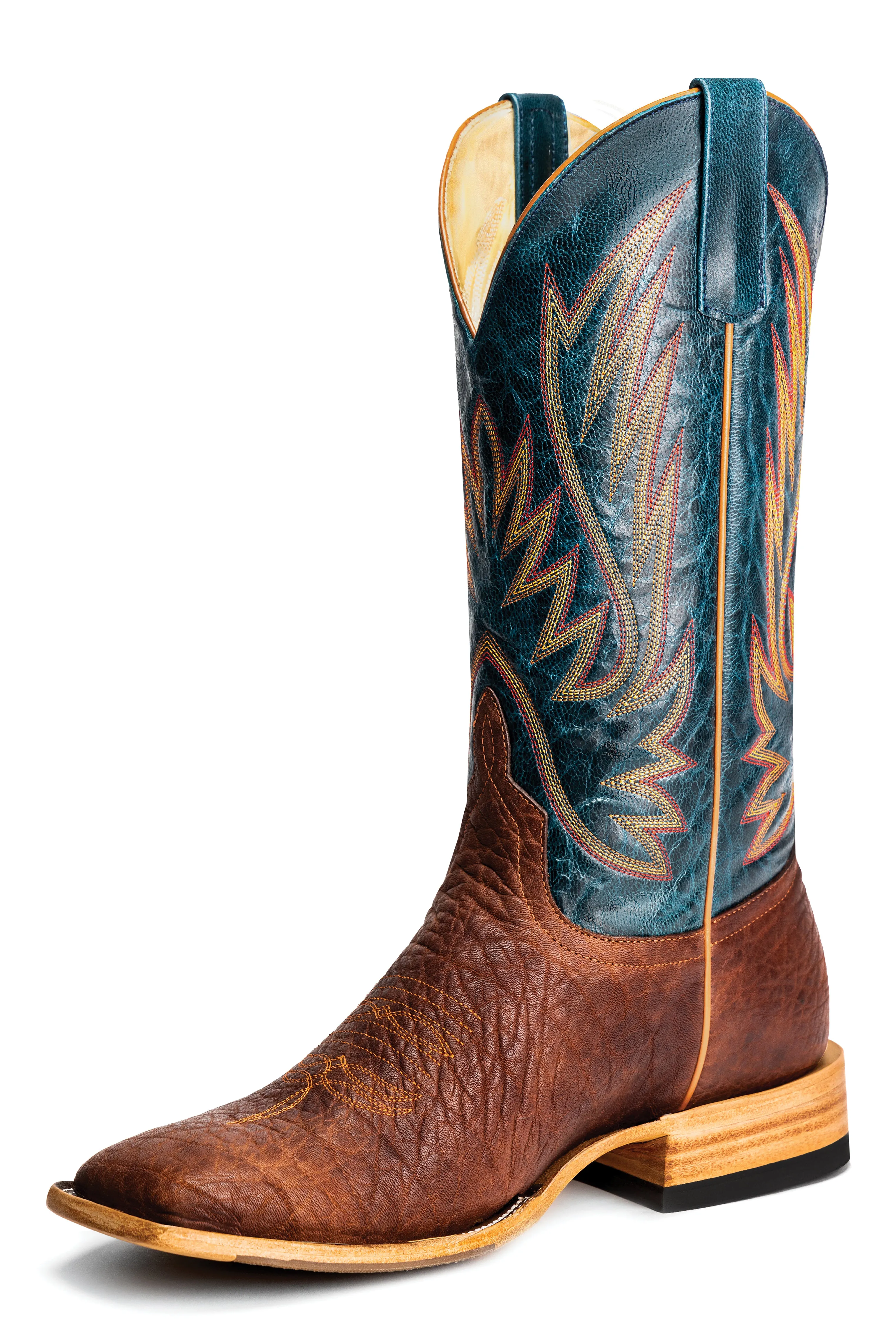 Horse Power Shrunken Bullhide Comanche Boot in Navy Explosion