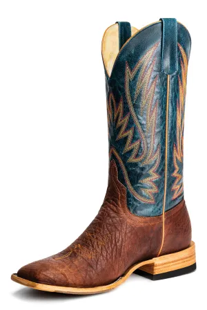 Horse Power Shrunken Bullhide Comanche Boot in Navy Explosion