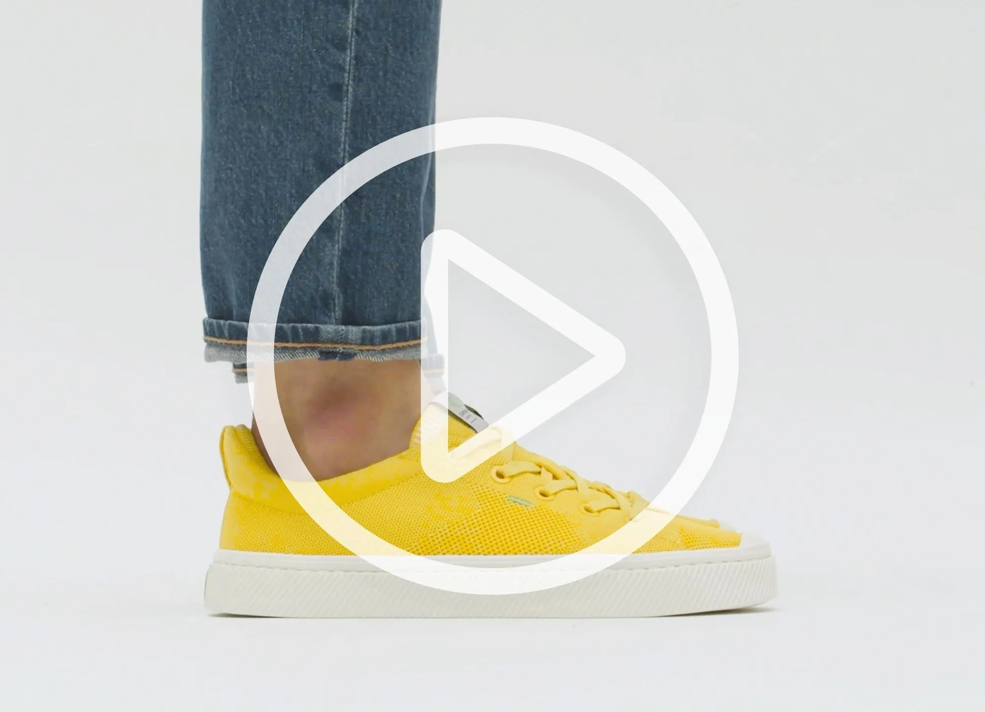 IBI Low Sun Yellow Knit Sneaker Men
