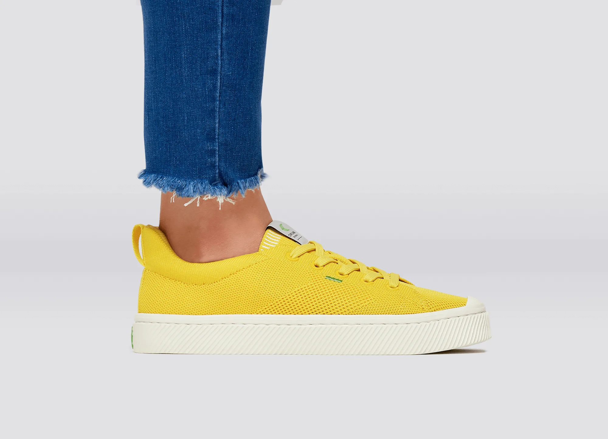 IBI Low Sun Yellow Knit Sneaker Women