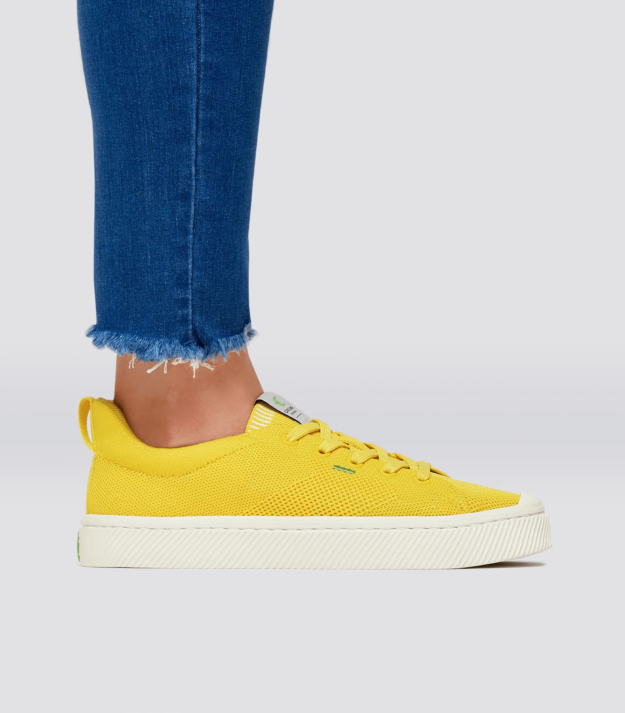 IBI Low Sun Yellow Knit Sneaker Women