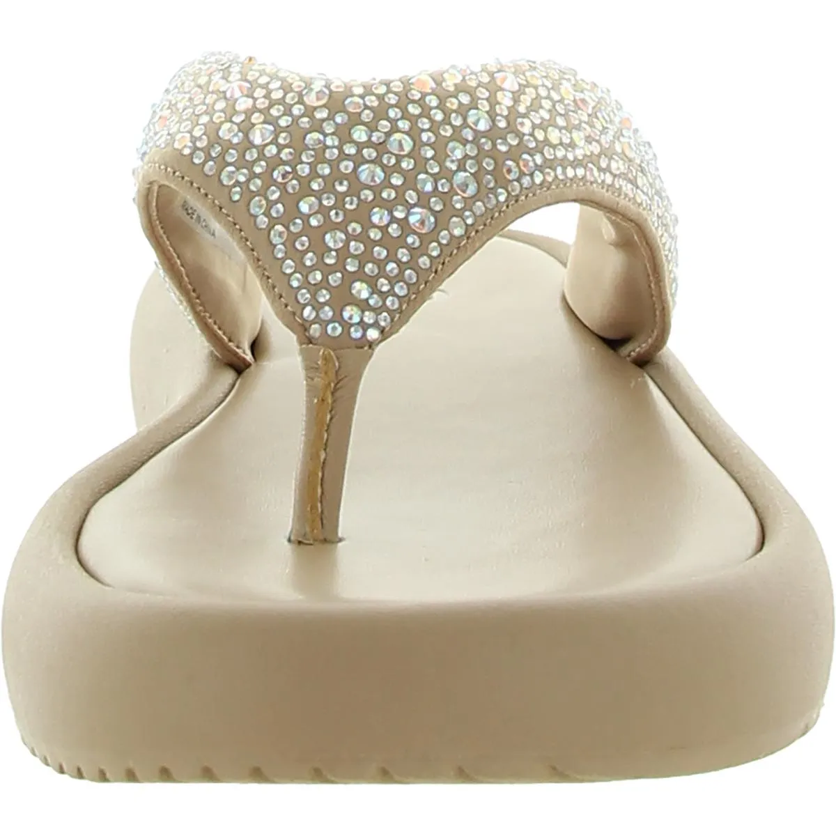 INC Womens Essily Rhinestone Slip On Flatform Sandals