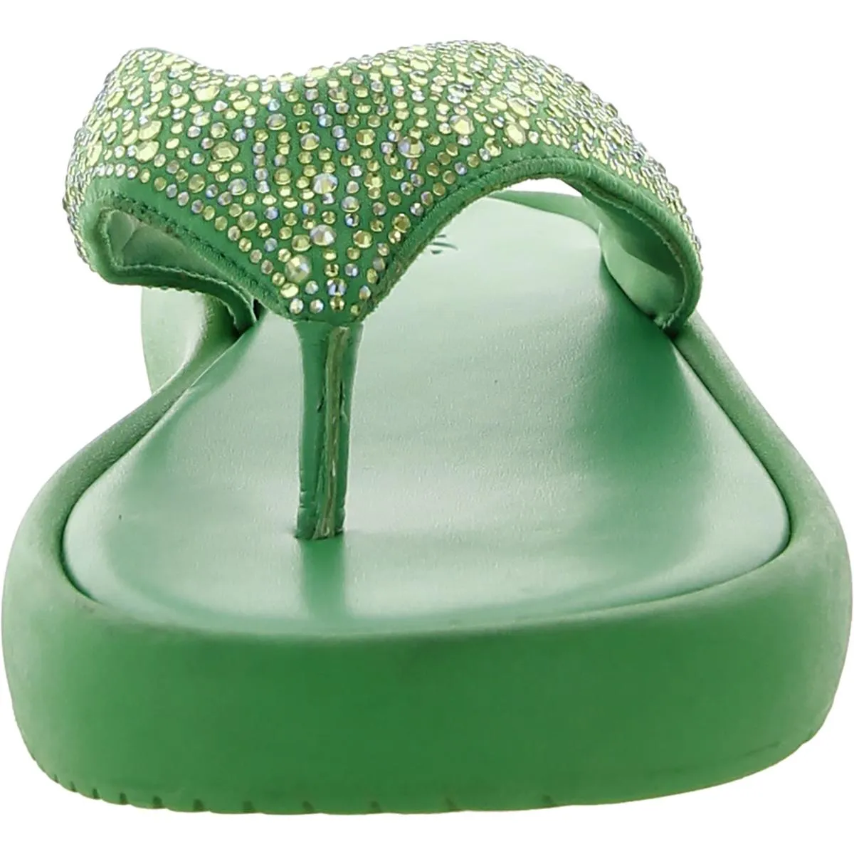 INC Womens Essily Rhinestone Slip On Flatform Sandals