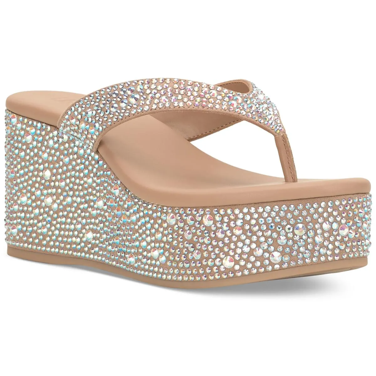INC Womens Loli Slip-On Thong Wedge Sandals
