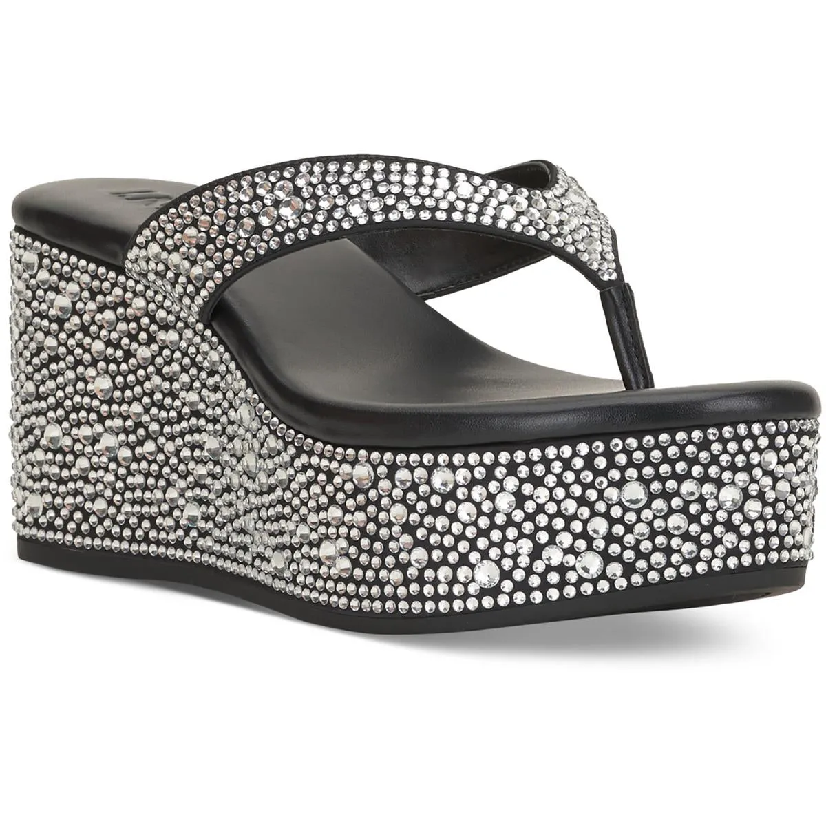 INC Womens Loli Slip-On Thong Wedge Sandals