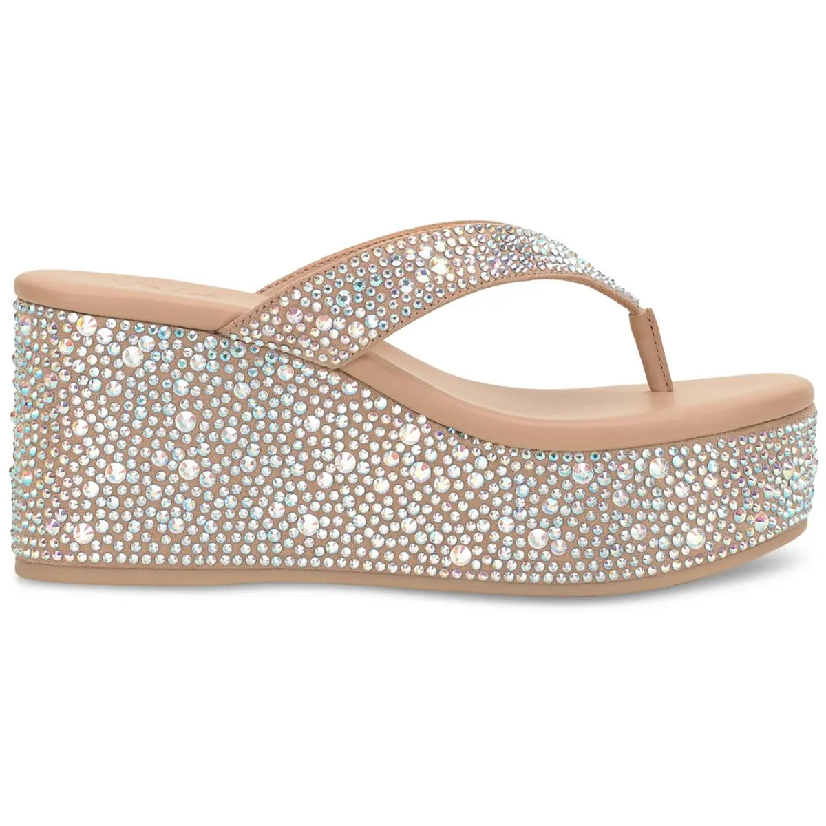 INC Womens Loli Slip-On Thong Wedge Sandals
