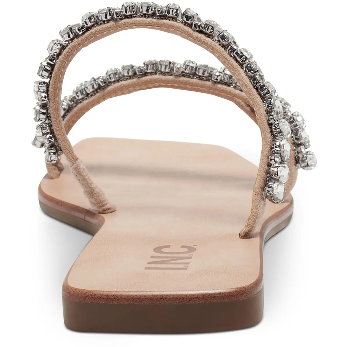 INC Womens Pommona Rhinestone Slide Sandals