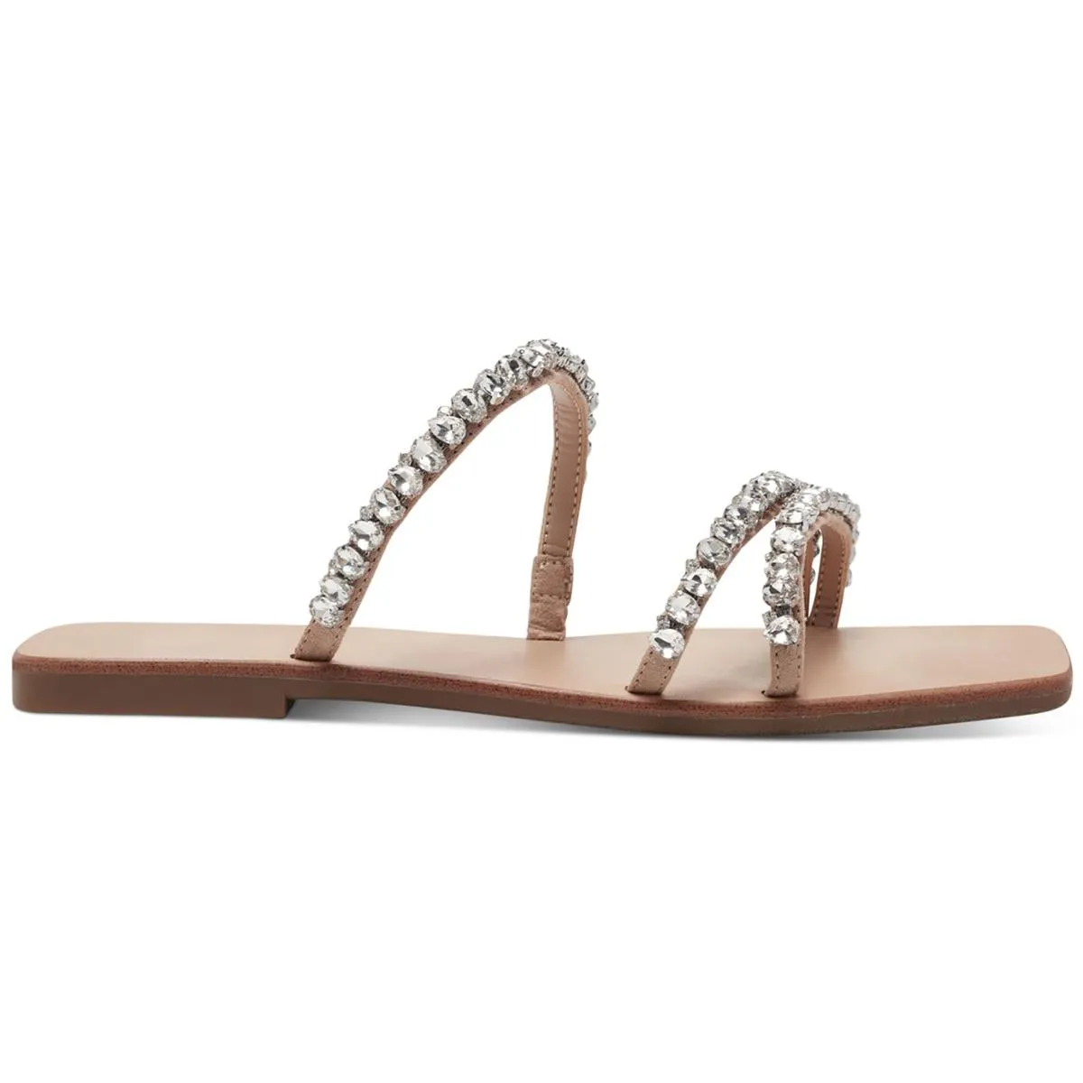 INC Womens Pommona Rhinestone Slide Sandals