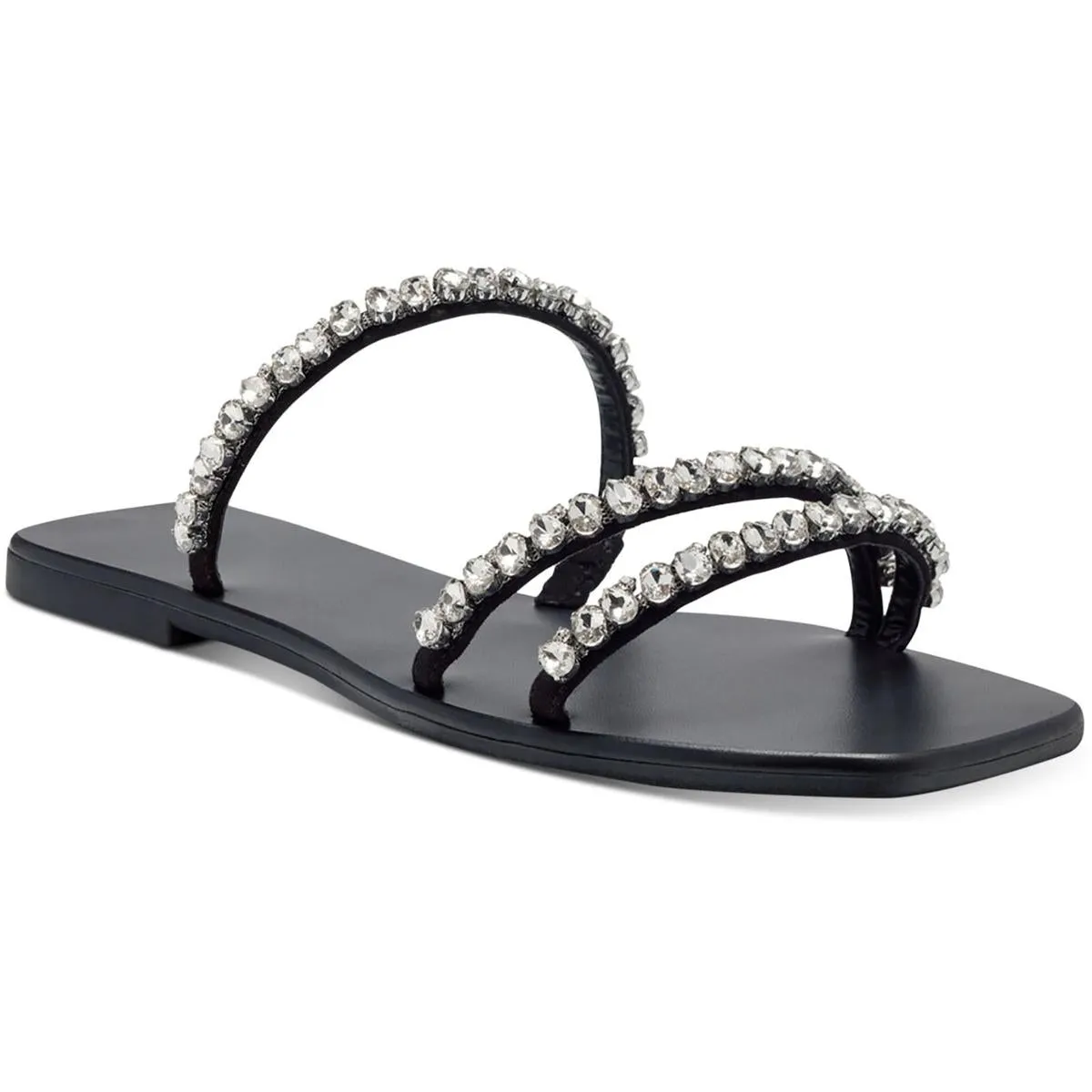 INC Womens Pommona Rhinestone Slide Sandals